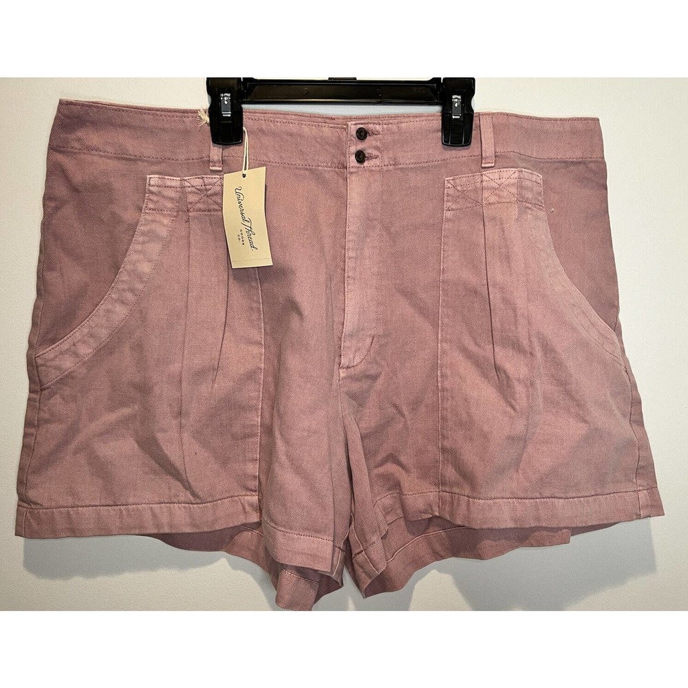 Universal Thread Women’s Plus Size High-Rise A-Line Pleated Shorts Purple 16W